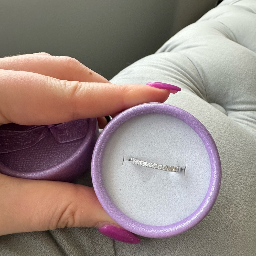Moissanite wedding band ring size 7